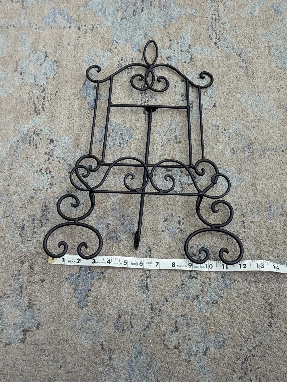 Decorative Black Metal Scroll Easel Stand - Brand